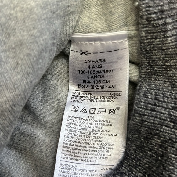 Gap Toggle Charcoal Gray Hooded Cardigan - Picture 5 of 9